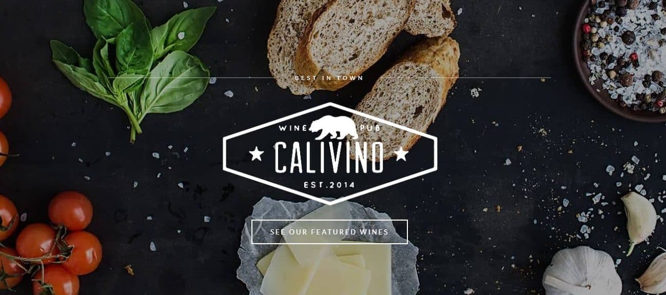 Calivino Wine Pub Web Design